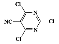 2,4,6-Ttrichloropyrimidine-5-carbonitrile,5-Pyrimidinecarbonitrile,2,4,6-trichloro-,CAS 3029-64-9,208.43,C5Cl3N3
