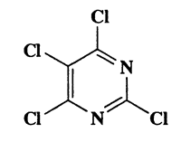 Perchloropyrimidine,Pyrimidine,tetrachloro-,CAS 1780-40-1,217.87,C4Cl4N2