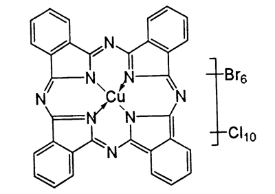 C.I.Pigment Green 36,C.I.74265,CAS 14302-13-7,1410.02,C32H16Br6Cl10CuN8,Fastogen Green,Heliogen Green,Hostaperm Green 8G,Irgalite Green 6G,Sandosperse Green E-8GLS 