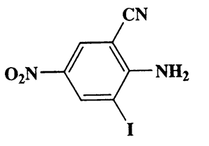 2-Amino-3-iodo-5-nitrobenzonitrile,Benzonitrile,2-amino-3-iodo-5-nitro-,CAS 55160-45-7,289.03,C7H4IN3O2