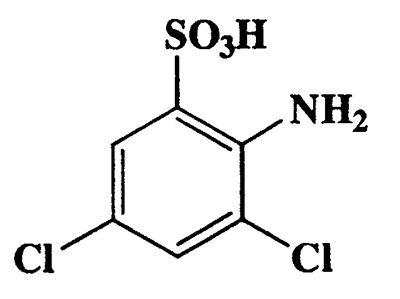 2-Amino-3,5-dichlorobenzenesulfonic acid,Benzenesulfonic acid,2-amino-3,5-dichloro-,CAS 6406-21-9,242.08,C6H5Cl2NO3S