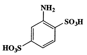 2-Aminobenzene-1,4-disulfonic acid,1,4-Benzenesulfonic acid,2-amino-,CAS 98-44-2,253.25,C6H7NO6S2