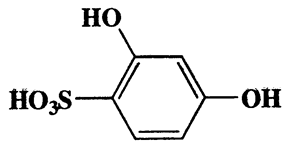 2,4-Dihydroxybenzenesulfonic acid,Benzenesulfonic acid,2,4-dihydroxy-,CAS 6409-58-1,190.17,C6H6O5S