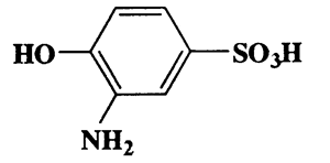 3-Amino-4-hydroxybenzenesulfonic acid,Benzenesulfonic acid,3-amino-4-hydroxy-,CAS 98-37-3,189.19,C6H7NO4S
