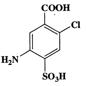 5-Amino-2-chloro-4-sulfobenzoic acid,Benzoic acid,5-amino-2-chloro-4-sulfo-,CAS 5855-78-7,251.64,C7H6ClNO5S