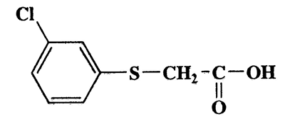 2-(3-Chlorophenylthio)acetic acid,Acetic acid,[(m-chlorophenyl)thio]-,CAS 3996-38-1,202.66,C8H7ClO2S