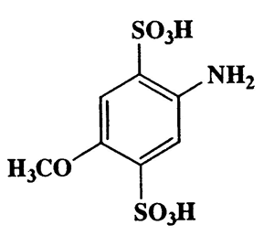 2-Amino-5-methoxybenzene-1,4-disulfonic acid,283.28,C7H9NO7S2