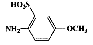 2-Amino-5-methoxybenzenesulfonic acid,Benzenesulfonic acid,2-amino-5-methoxy-,CAS 13244-33-2,203.22,C7H9NO4S