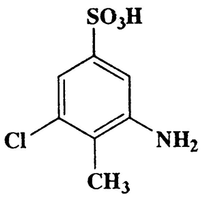 3-Amino-5-chloro-4-methylbenzenesulfonic acid,Benzenesulfonic acid,3-amine-5-chloro-4-methyl-,CAS 6387-27-5,221.66,C7H8ClNO3S