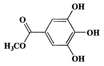 Methyl 3,4,5-trihydroxybenzoate,Benzoic acid,3,4,5-trihydroxy-,methyl ester,CAS 99-76-3,184.15,C8H8O5