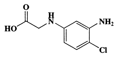 N-(3-amino-4-chlofophenyl)glycine,Glycine,N-(3 -amino-4-chlorophenyl)-,CAS 6262-29-9,200.62,C8H9ClN2O2