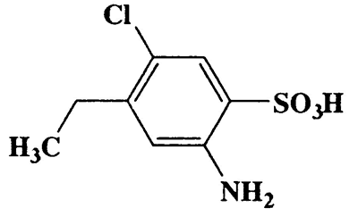 2-Amino-5-chloro-4-ethylbenzenesulfonic acid,Benzenesulfonic acid,2-amino-2-chloro-4-ethyl-,CAS 88-56-2,235.69,C8H10ClNO3S