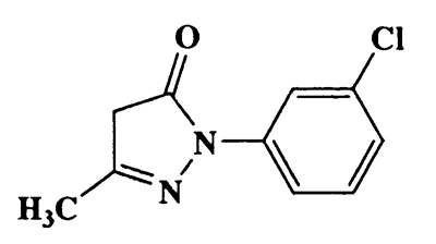 1-(3-Chlorophenyl)-3-methyl-1H-pyrazol-5(4H)-one,3H-Pyrazol-3-one,2-(3-chlorophenyl)-2,4-dihydro-5 -methyl-,CAS 90-31-3,208.64,C10H9ClN2O