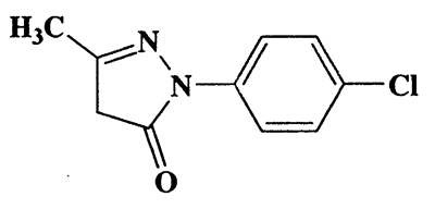 1-(4-Chlorophenyl)-3-methyl-1H-pyrazol-5(4H)-one,3H-pyrazol-3-one,2-(4-chlorophenyl)-2,4-dihydro-5-methyl-,CAS 13024-90-3,208.64,C10H9ClN2O