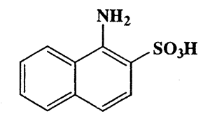 1-Aminonaphthalene-2-sulfonic acid,1-Naphthalenesulfonic acid,1-amino-,CAS 81-06-1/61243-37-7,223.25,C10H9NO3S