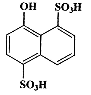 1-Naphthol-4,8-disulfonic acid,1,5-Naphthalenedisulfonic acid,4-hydroxy-,CAS 117-56-6,304.27,C10H8O7S2