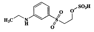 2-(3-(Ethylamino)phenylsulfonyl)ethyl hydrogensulfate,Ethanol, 2-[[3-(ethylamino)phenyl]sulfonyl]-,hydrogen sulfate (ester),CAS 83574-63-4,309.36,C10H15NO6S2