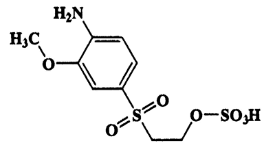 2-((4-Amino-3-methoxyphenyl)sulphonyl)ethyl hydrogensulphate,Ethanol,2-[(4-amino-3-methoxyphenyl)sulfonyl]-,hydrogensulfate(ester),CAS 26672-22-0,311.33,C9H13NO7S2