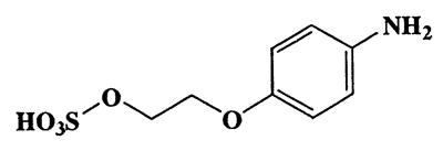 2-(4-Aminophenoxy)ethyl hydrogen sulfate,Ethanol,2-(4-aminophenoxy)-,hydrogen sulfate(ester),CAS 40184-38-1,233.24,C8H11NO5S