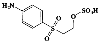 2-(4-Aminophenylsulfonyl)ethyl hydrogen sulfate,Ethanol,2-((4-aminophenyl)sulfonyl)-,hydrogen sulfate(ester),CAS 2494-89-5,281.31,C8H11NO6S2