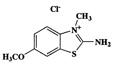 2-Amino-3-methyl-6-methoxybenzothiazolium chloride,Benzothiazolium,2-amino-6-methoxy-3-methyl-,chloride,CAS 322012-65-7,230.71,C9H11ClN2OS