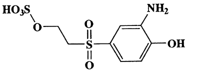 2-Amino-4-((2-(sulfooxy)ethyl)sulfonyl)phenol,Phenol,2-amino-4-[[2-(sulfooxy)ethyl]sulfonyl]-,CAS 4726-22-1,297.31,C8H11NO7S2