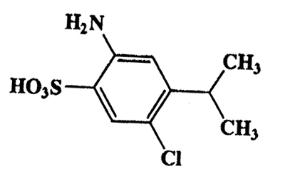 2-Amino-4-isopropyl-5-chlorobenzenesulfonic acid,Benzenesulfonic acid,2-amino-5-chloro-4-(1-methylethyl)-,CAS 88-57-3,249.71,C9H12ClNO3S