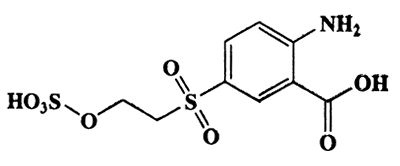 2-Amino-5-(2-(sulfooxy)ethylsulfonyl)benzoic acid,Benzoic acid, 2-amino-5-[[2-(sulfooxy)ethyl]sul fonyl]-,CAS 77365-70-9,325.32,C9H11NO8S2