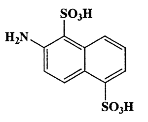 2-Aminonaphthalene-1,5-disulfonic acid,1,5-Naphthalenedisulfonic acid,2-amino-,CAS 117-62-4,303.31,C10H9NO6S2