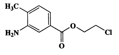 2-Chloroethyl 3-amino-4-methylbenzoate,Benzoic acid,3-amino-4-methyl-,2-chloroethyl ester,CAS 83488-00-0,213.66,C10H12ClNO2