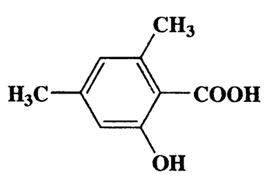 2-Hydroxy-4,6-dimethylbenzoic acid,Salicylic acid,4,6-dimethyl-,CAS 6370-32-7,166.17,C9H10O3