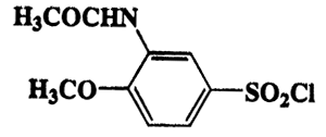 3-Acetamido-4-methoxybenzene-1-sulfonyl chloride,Benzenesulfonyl chloride,3-(acetylamino)-4-methoxy-,CAS 3746-67-6,263.70,C9H10ClNO4S
