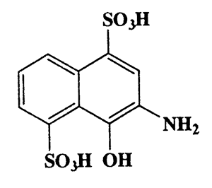 3-Amino-4-hydroxynaphthalene-1,5-disulfonic acid,319.31,C10H9NO7S2