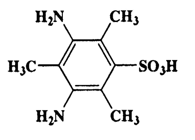 3,5-Diamino-2,4,6-trimethylbenzenesulfonic acid,Benzenesulfonic acid,3,5-diamino-2,4,6-trimethyl-,CAS 32432-55-6,230.28,C9H14N2O3S