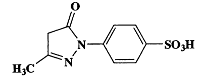 4-(3-Methyl-5-oxo-4,5-dihydropyrazol-1-yl)benzenesulfonic acid,Benzenesulfonic acid,4-(4,5-dihydro-3-methyl-5-oxo-1H-pyrazol-1-yl)-,CAS 89-36-1,254.26,C10H10N2O4S