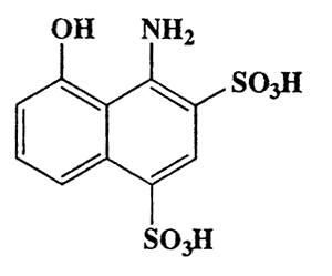 4-Amino-5-hydroxynaphthalene-1,3-disulfonic acid,1,3-Naphthalenedisulfonic acid,4-amino-5-hydroxy-,CAS 82-47-3,319.31,C10H9NO7S2