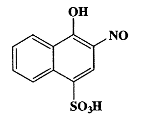 4-Hydroxy-3-nitrosonaphthalene-1-sulfonic acid,1-Naphthalenesulfonic acid,4-hydroxy-3-nitroso-,CAS 3682-32-4,253.23,C10H7NO5S