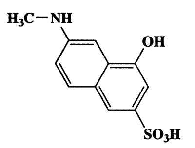 4-Hydroxy-6-(methylamino)naphthalene-2-sulfonic acid,2-Naphthalenesulfonic acid,4-hydroxy-6-(methylamino)-,CAS 6259-53-6,253.27,C11H11NO4S