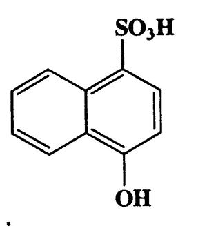 4-Hydroxynaphthalene-1-sulfonic acid,1-Naphthalenesulfonic acid,4-hydroxy-,CAS 84-87-7,224.23,C10H8O4S