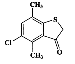 5-Chloro-4,7-dimethylbenzo[b]thiophen-3(2H)-one,Benzo[b]thiophen-3(2H)-one,5-chloro-4,7-dimethyl-,CAS 6534-33-4,212.7,C10H9ClOS
