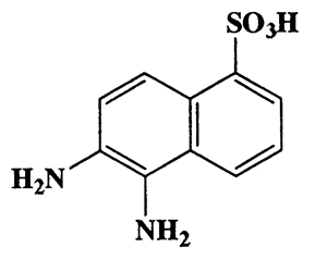 5,6-Diaminonaphthalene-1-sulfonic acid,1-Naphthalenesulfonic acid,5,6-diamino-,CAS 84-92-4,238.26,C10H10N2O3S