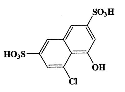 8-Chloro-1-naphthol-3,6-disulfonic acid,2,7-Naphthalenedisulfonic acid,4-chloro-5-hydroxy-,CAS 90-21-1,338.74,C10H7ClO7S2