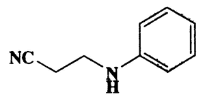 N-cyanoethylaniline,Propanenitrile,3-(phenylamino),CAS 1075-76-9,146.19,C9H10N2
