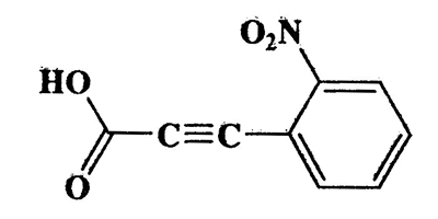 o-Nitrophenylpropiolic acid,2-Propynoic acid,3-(2-nitrophenyl)-,CAS 530-85-8,191.14,C9H5NO4