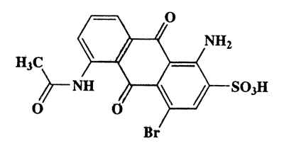 1-Amino-4-bromo-5-acetamido-2-anthraquinone sulfonic acid,2-Naphthalenesulfonic acid,5-(acetylamino)-1-amino-4-bromo-9,10-dihydro-9,10-dioxo,monosodium salt,CAS 86277-89-6,439.24,C16H11BrN2O6S