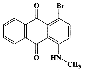 1-Bromo-4-(methylamino)anthracene-9,10-dione,9,10-Anthracenedione,1-bromo-4-(methylamino)-,CAS 128-93-8,316.15,C15H10Br2NO2