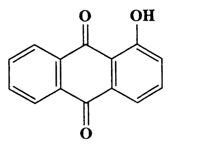 1-Hydroxyanthracene-9,10-dione,9,10-Anthracenedione,1-hydroxy-,CAS 129-43-1,224.21,C14H8O3