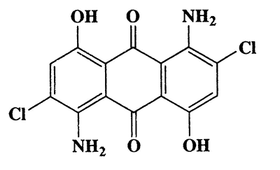1,5-Diamino-2,6-dichloro-4,8-dihydroxyanthracene-9,10-dione,339.13,C14H8Cl2N2O4