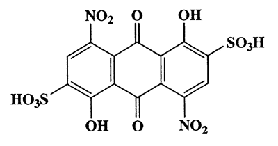 1,5-Dihydroxy-4,8-dinitro-9,10-dioxo-9,10-dihydroanthracene-2,6-disulfonic acid,2,6-Anthracenedisulfonic acid,9,10-dihydro-1,5-dihydroxy-4,8-dinitro-9,10-dioxo-,CAS 6449-09-8,490.33,C14H6N2O14S2