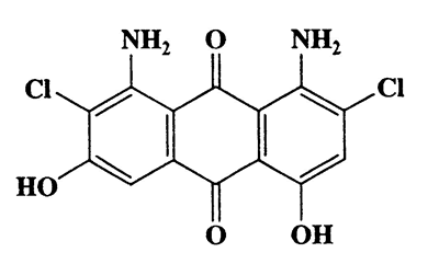 1,8-Diamino-2,7-dichloro-3,5-dihydroxyanthracene-9,10-dione,339.13,C14H8Cl2N2O4